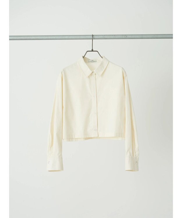 earth music&ecology ショート丈シャツジャケット Ivory