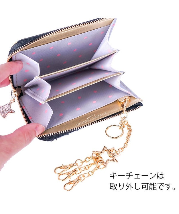 tsumori chisato CARRY ギャラクシーパネル マルチケース キャッシュレススタイル　【パスケースやミニ財布としても♪】 ブラック