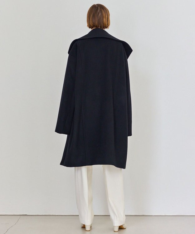 BEIGE， 【WEB限定】BORNIOL / ビックカラーコクーンコート Black