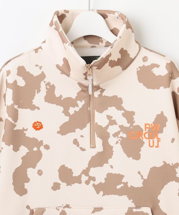 PW CIRCULUS 【WOMEN】ピント柄 ハーフジップ スウェット ベージュ系5