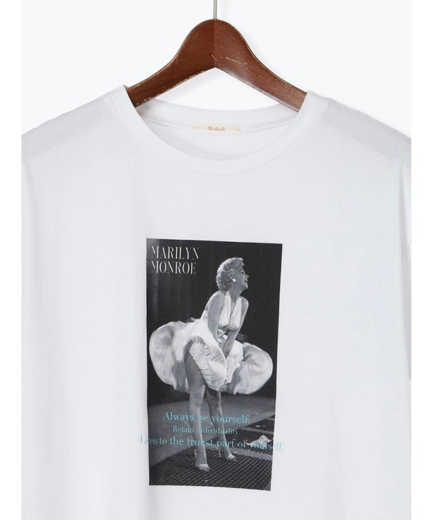Te chichi マリリンモンローシネマフォトTシャツ オフホワイト
