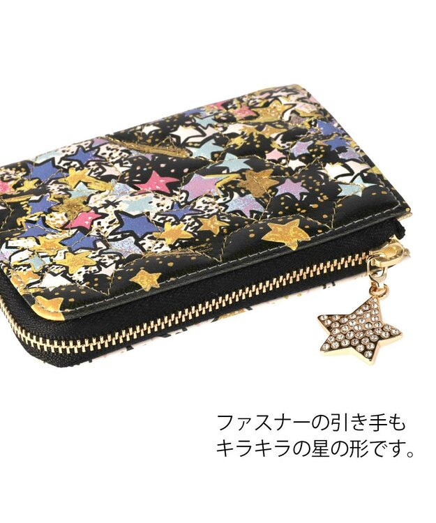 tsumori chisato CARRY ギャラクシーパネル マルチケース キャッシュレススタイル　【パスケースやミニ財布としても♪】 ブラック