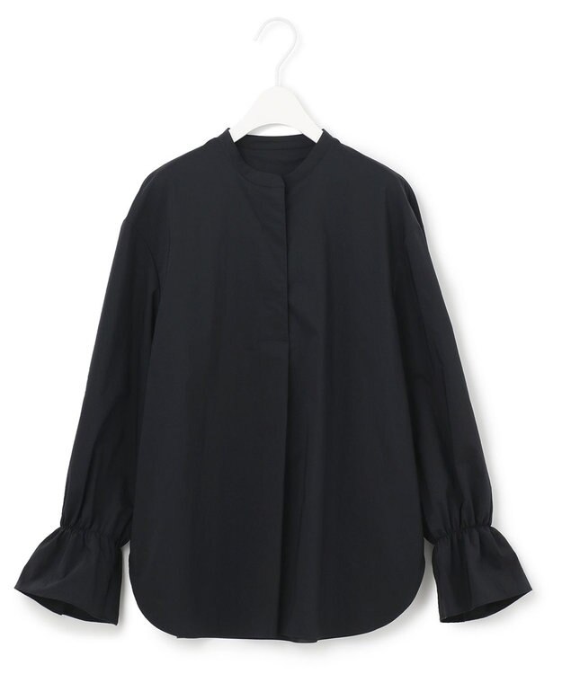 ICB 【洗える】エコナイロンストレッチ プルオーバーブラウス ネイビー系