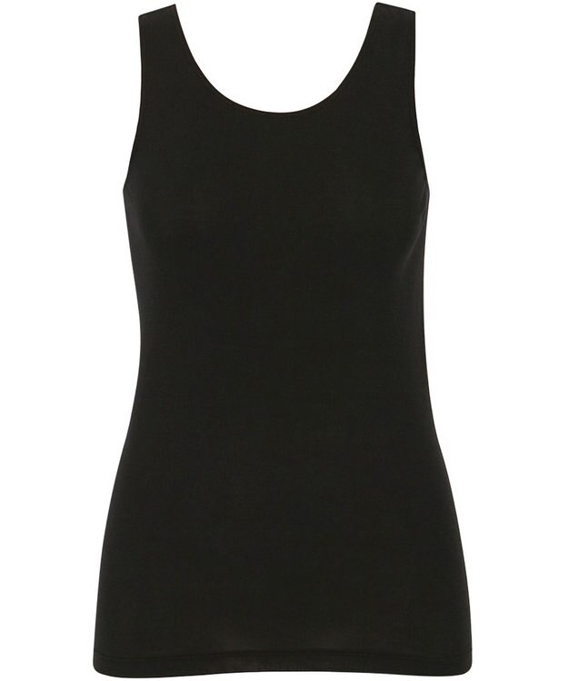 Wing インナー オーガニックコットン100％(身生地部) 吸汗速乾性(身生地部) ゆったり設計 【綿の贅沢 オーガニック】 ノースリーブ タンクトップ EL1171 ウイング／ワコール ブラック