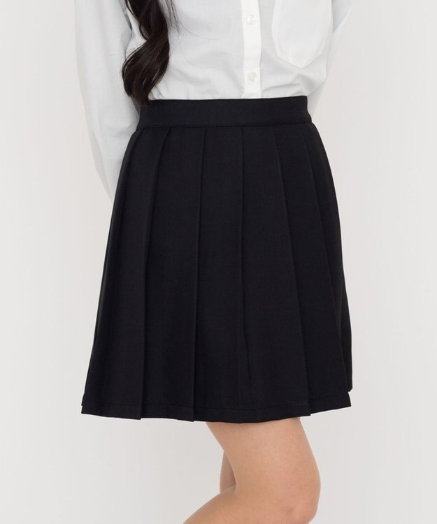WEGO 【SCHOOLITEM/SMLサイズ展開】スクールプリーツスカート ブラック