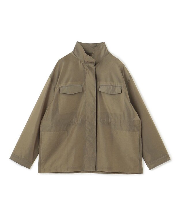 uncrave シアーオーガンジー ミリタリーブルゾン カーキベージュ