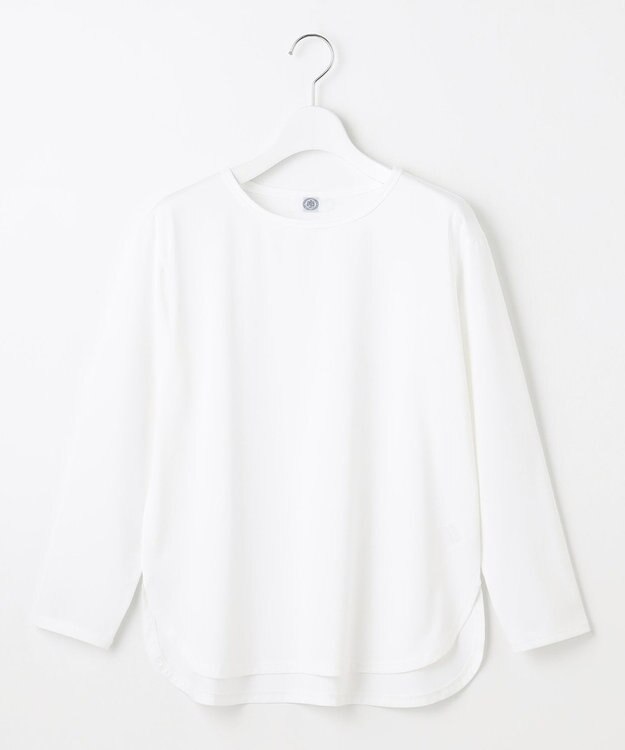 J.PRESS LADIES ベーシックジャージー シャツテール カットソー ホワイト系