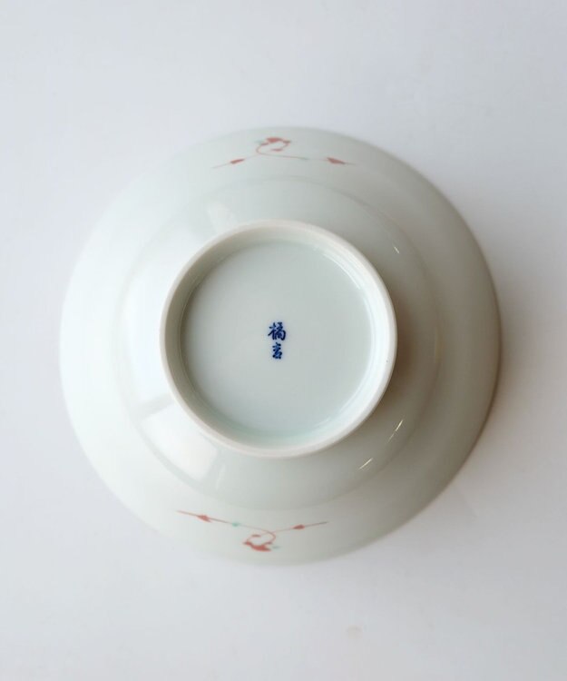 たち吉 【たち吉】おてがる丼花つなぎ〈１個〉波佐見焼 ホワイト×レッド