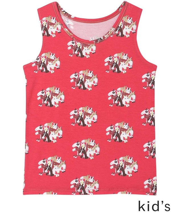 une nana cool 2026年お年賀「まるっとうまくいく」 キッズ男女児兼用トップ(ノースリーブ) レッド