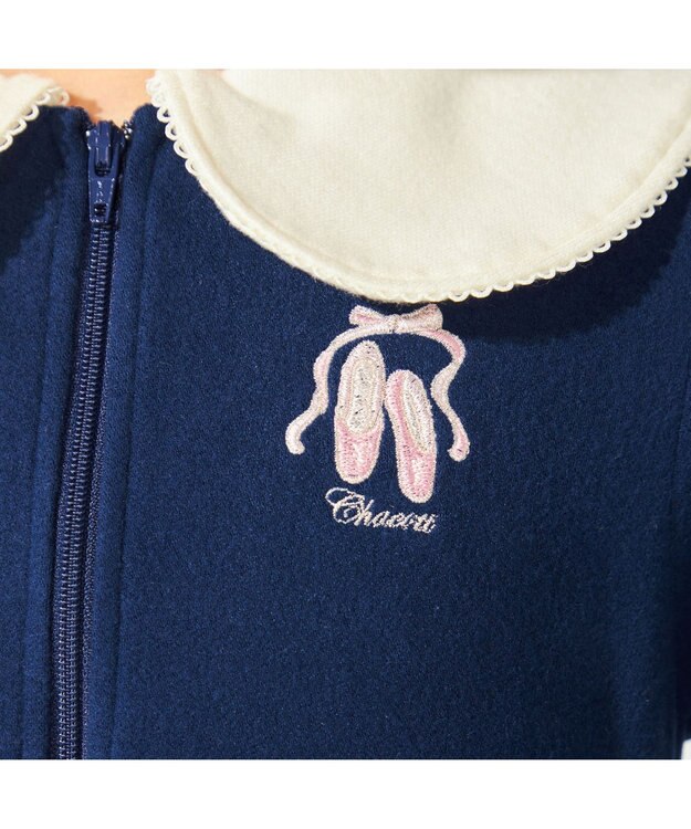 Chacott ジップアップワンピース ネイビー