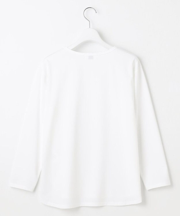 J.PRESS LADIES ベーシックジャージー シャツテール カットソー ホワイト系