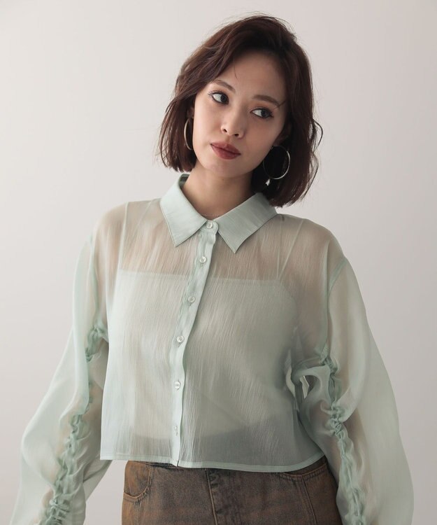 Green Parks ＥＧＯＩＳＴドロストシアーシャツ Mint