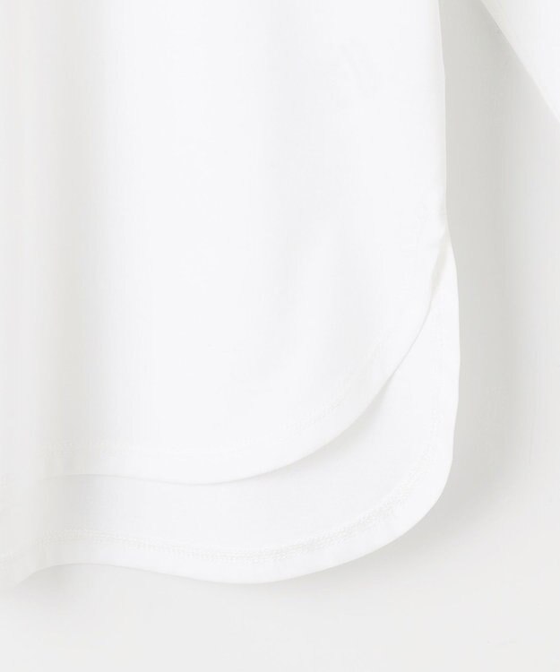 J.PRESS LADIES ベーシックジャージー シャツテール カットソー ホワイト系