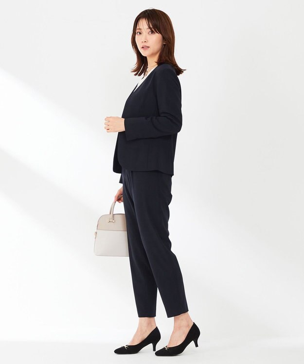 ANY SIS 【セットアップ可】セレモニーダブルクロス テーパードパンツ ネイビー