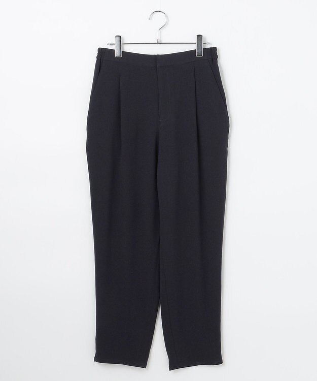 #Newans 【洗える】ジョーゼットテーパードパンツ ネイビー系