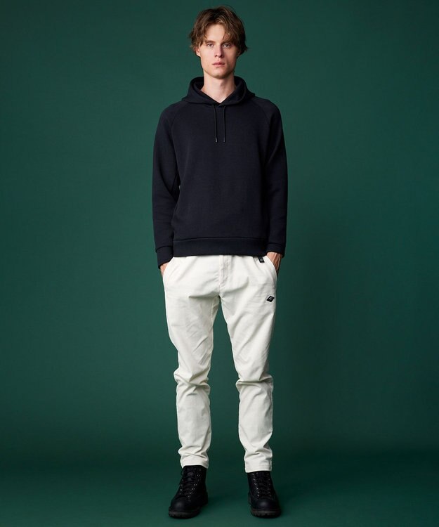 JOSEPH ABBOUD MOUNTAIN 【軽量/ソフト/イージーケア】ソフトダンボール ニット パーカー ブラック系