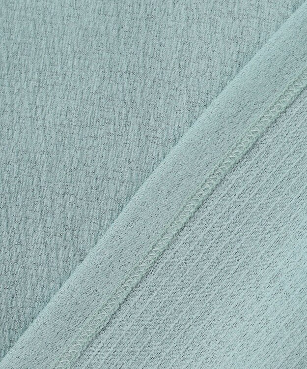 Feroux 【2WAY・洗える】リボンタイシアータートル カットソー ライトグリーン系