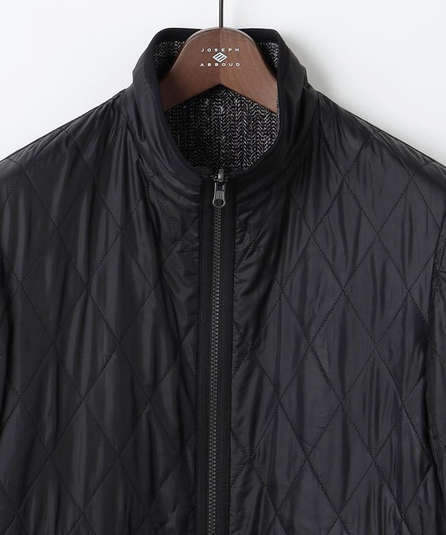 JOSEPH ABBOUD 【リバーシブル】ツィーディーフリースリバーシブル ブルゾン ブラック系