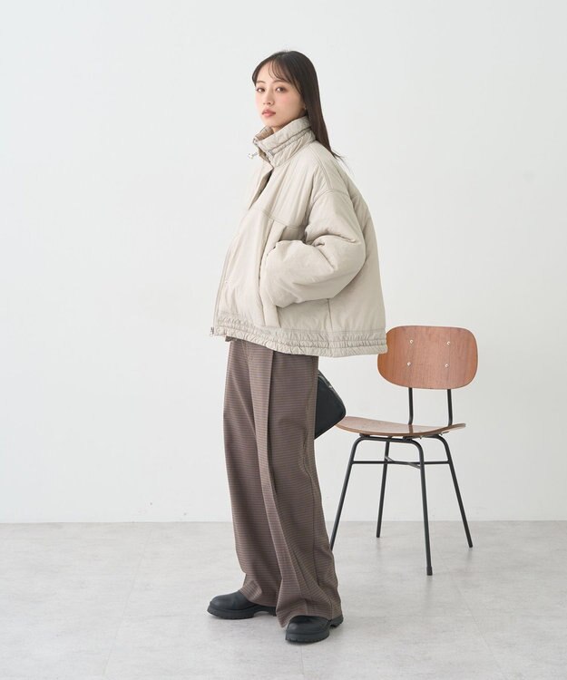 earth music&ecology モンスターコート Light Beige
