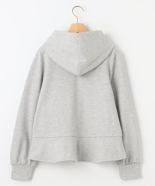 組曲 ラメペプラムパーカー シルバー系