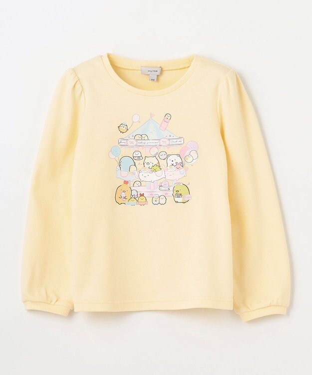 ANY KIDS 【すみっコぐらし】アートプリント Tシャツ ペールイエロー