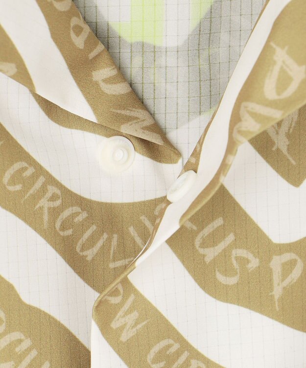 PW CIRCULUS 【雑誌掲載 / 高通気 / 軽撥水 / 軽量のDotAir 使用】【MEN】ゼブラ柄開襟シャツ ベージュ系5