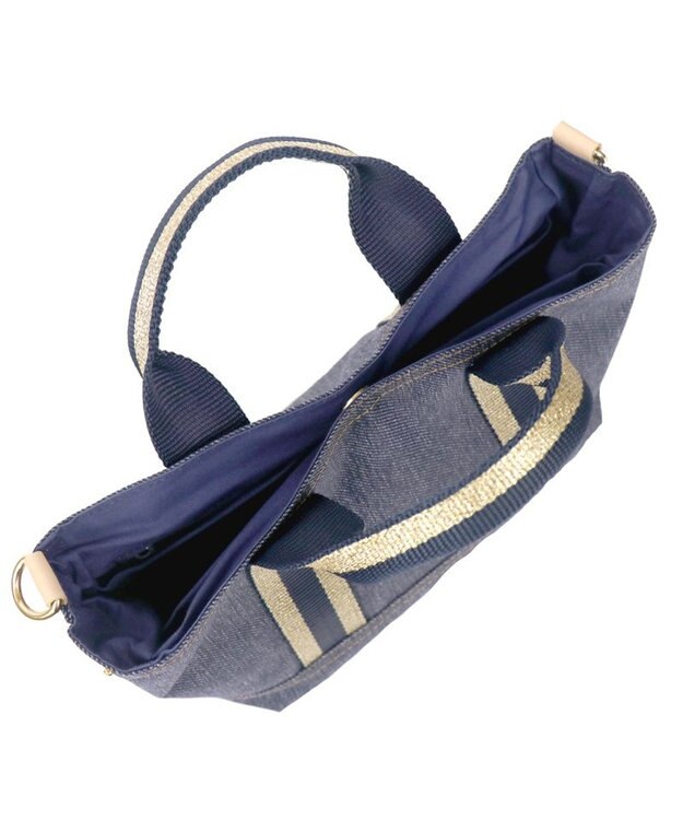 Regalo Felice 【撥水 / 色落ちしないデニム調生地 / 2way】ショルダー小 / REGALO NV(ネイビー×ゴールドネイビー)