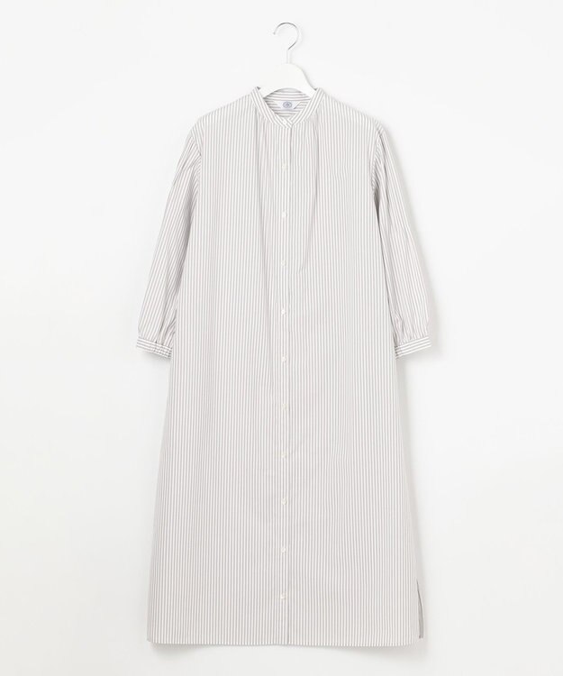 J.PRESS LADIES L 【WEB限定カラーあり・洗える・接触冷感・UVカット・イージーケア】 エステネージュストライプ ワンピース ライトグレー系1