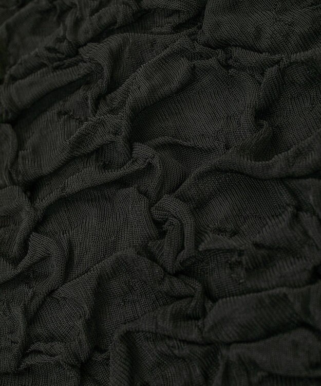 Green Parks 表面感カット５分袖プルオーバー Black