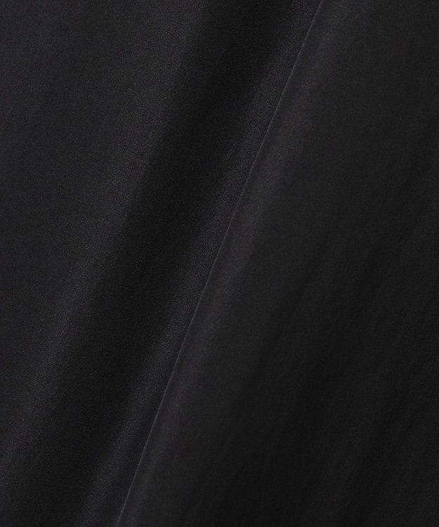 ICB L 【接触冷感・UVケア・速乾・洗える】シルクエステルタフタ ワイドパンツ ブラック系