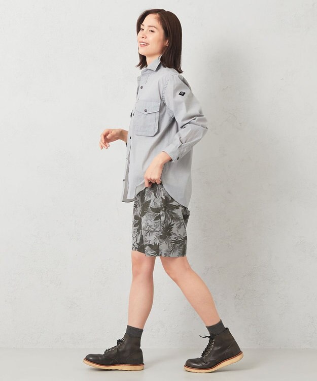 JOSEPH ABBOUD MOUNTAIN 【UNISEX】ECO撥水 ハイパワーストレッチアウトドアシャツ ライトグレー系