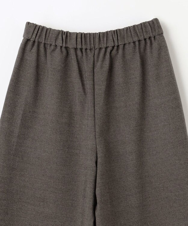 ANY 【洗濯機可/ウエストゴム】ライトツイードワイドパンツ モカ