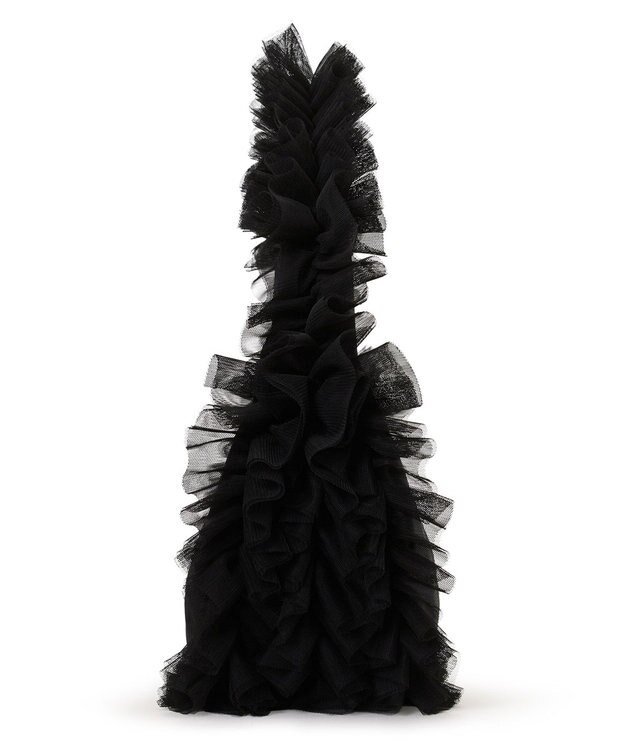 LeSportsac RUFFLE ZIP HOBO/ブラックレースラッフル ブラックレースラッフル