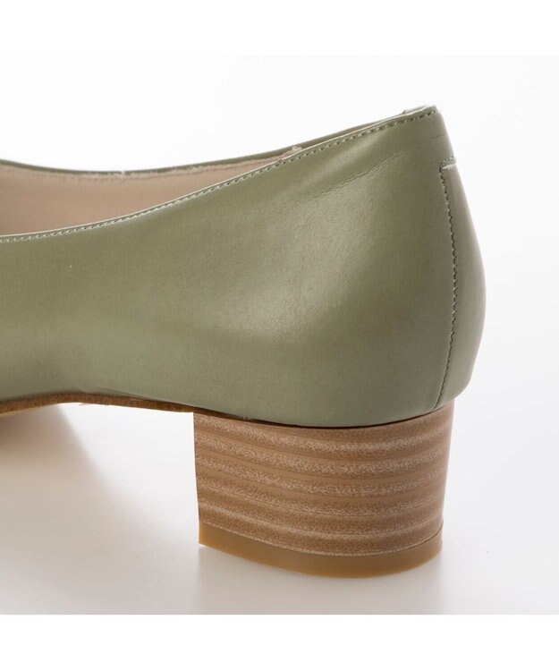 ing <ing>【WEB限定】【レイン対応】スクエアトゥVカットパンプス グリーン