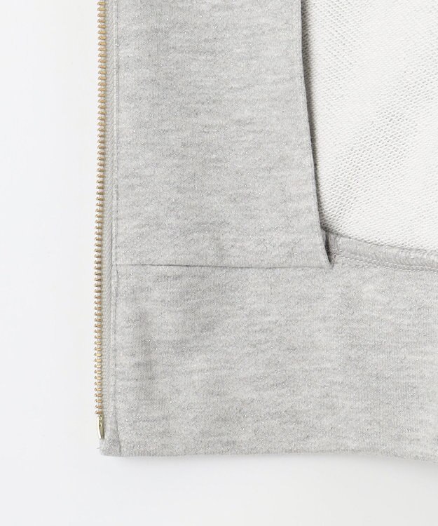 組曲 ラメペプラムパーカー シルバー系