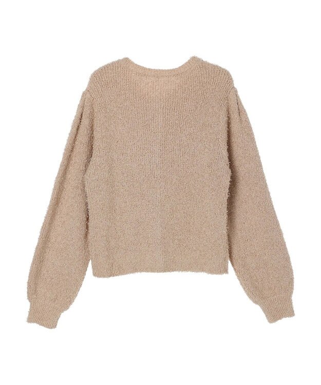 earth music&ecology カールヤーンカーディガン Beige