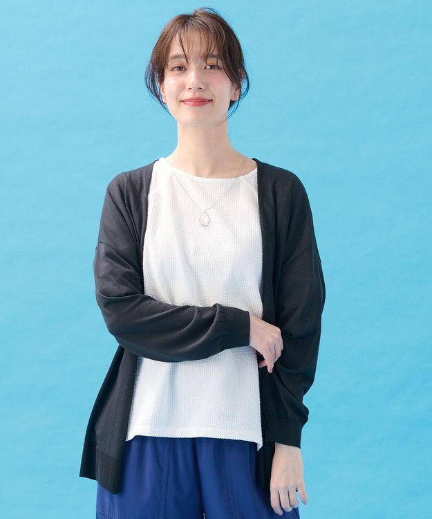 ANY トッパーニットカーディガン チャコール