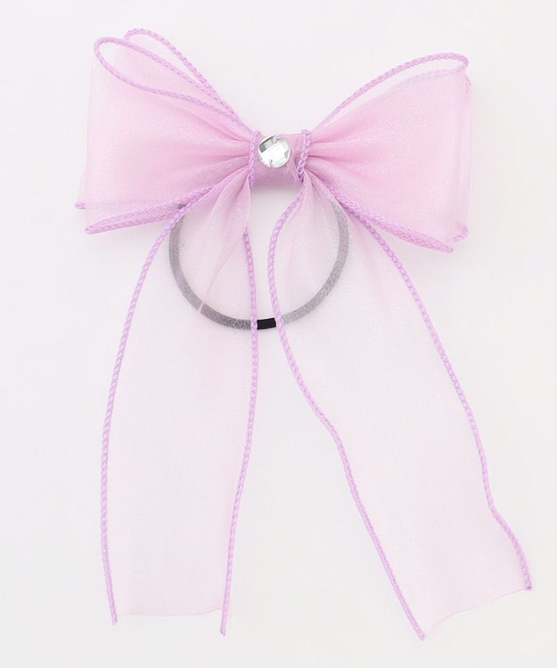 ANY KIDS オーガンジーリボンヘアポニー ラベンダー