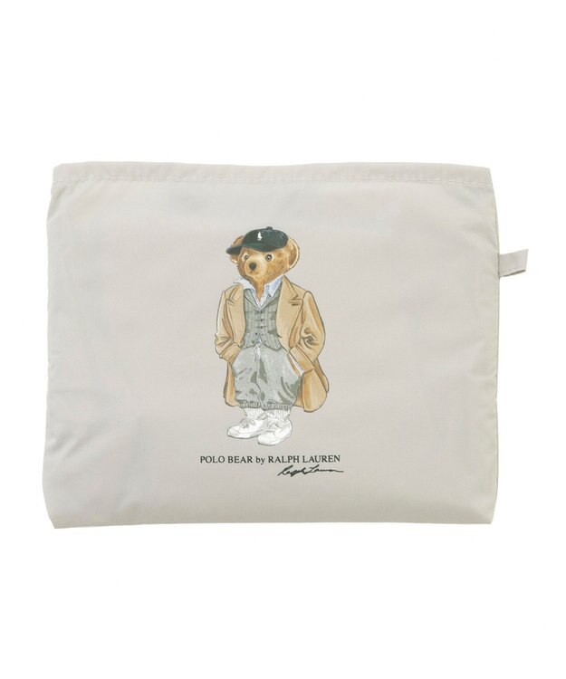 MOONBAT POLO RALPH LAUREN(ポロ ラルフローレン) ポケッタブルレインバッグ SEASON BEAR ポロベア ライトグレー