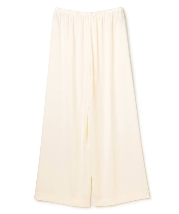 BEIGE， 【洗える】LLOYD / ハンマーサテンイージーワイドパンツ Ecru