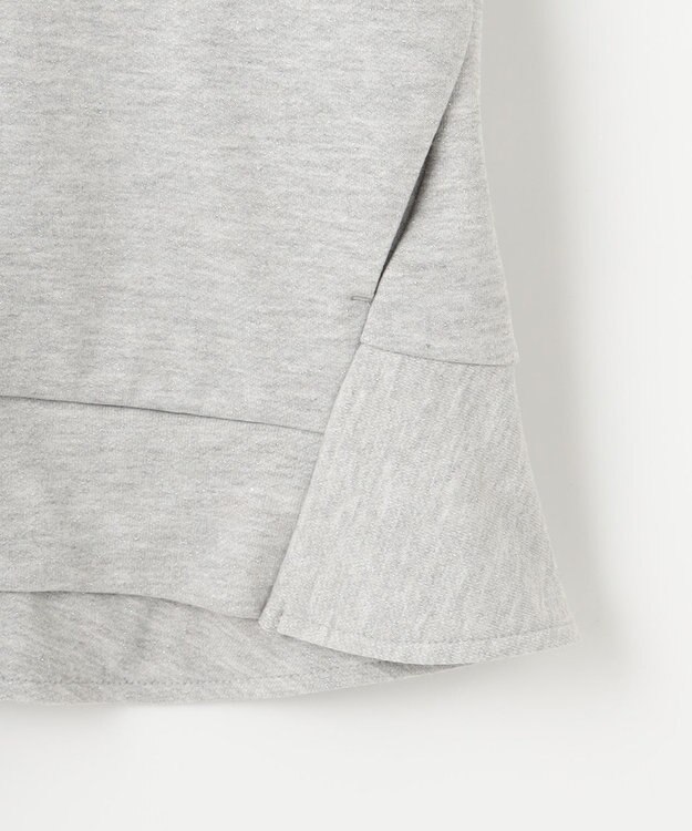 組曲 ラメペプラムパーカー シルバー系