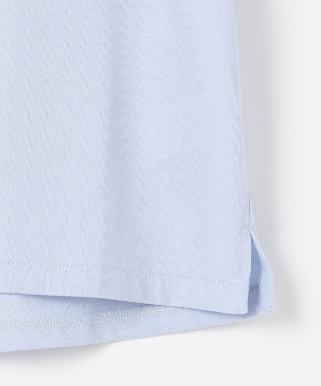 Feroux 【UVケア】タックスリーブ Tシャツ スカイブルー系