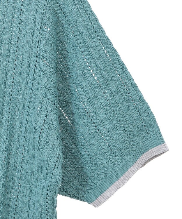 CRAFT STANDARD BOUTIQUE 別注/BHPC 刺繍ケーブル編みニット Green