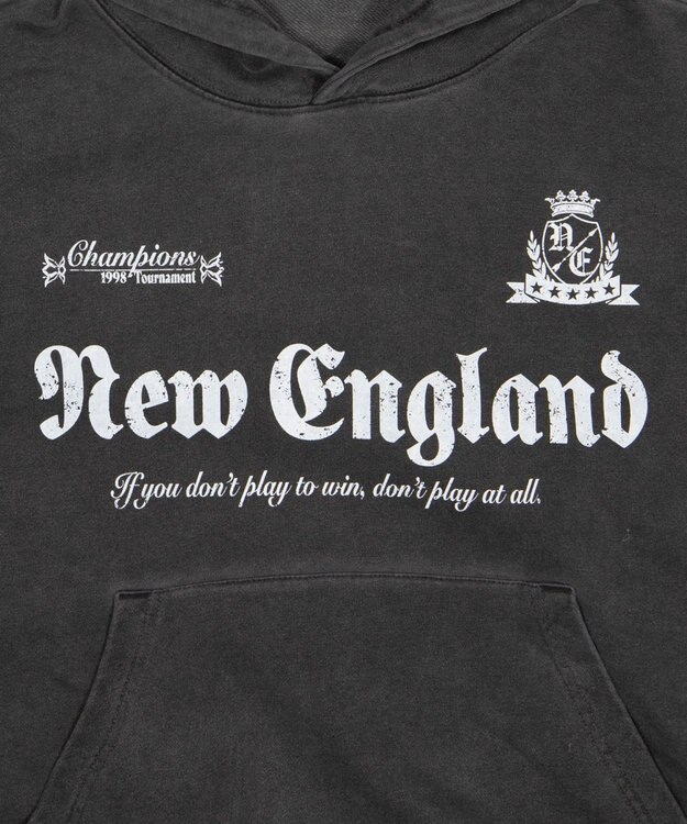 WEGO 【ユニセックス着用ITEM】グラフィックバルーンクロップドプルパーカー ブラックその他