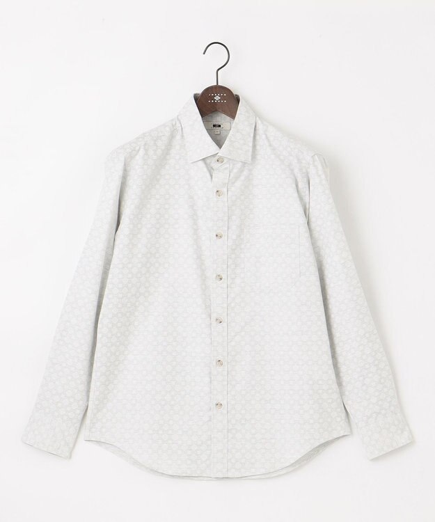 みぱ　ページ キングサイズ・柔らか】ファインパターンプリント シャツ