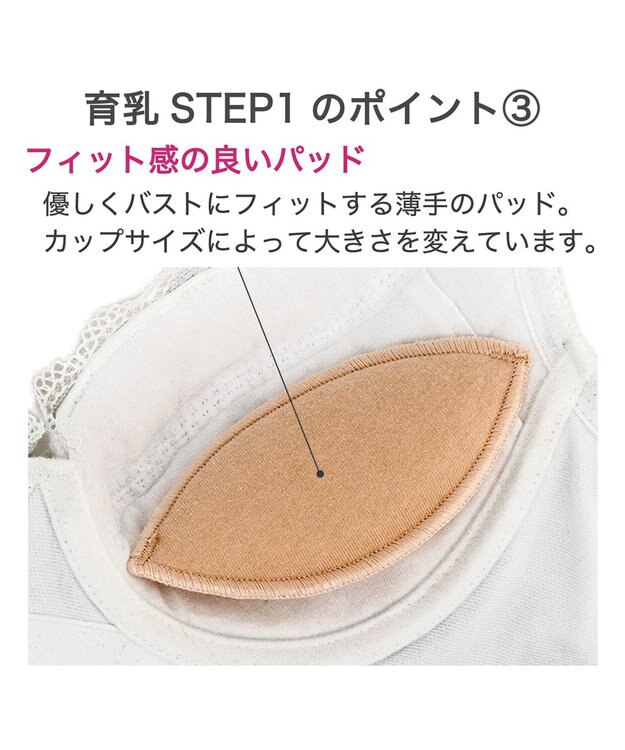 BRADELIS New York 【BRADELIS New York / 育乳補整ブラ・STEP1 集める】ウェンディステップ1ブラ24A2 ブラデリス ブラジャー 補正 ホワイト