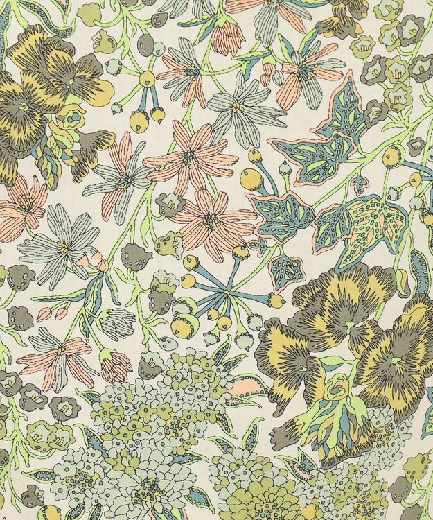 JOSEPH ABBOUD リバティプリント シャツ ライトグリーン系5