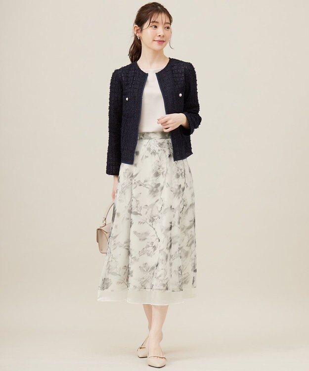 ANY SIS L 【洗える】サテン プルオーバー ローズグレー