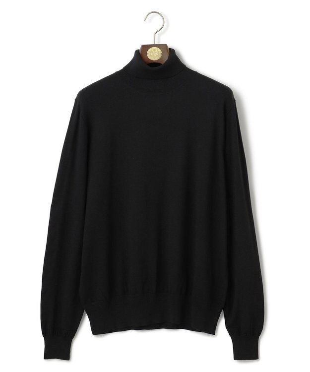 J.PRESS MEN 【ストレッチ性 / イージーケア】【FLEX YARN】タートルネックニット ブラック系