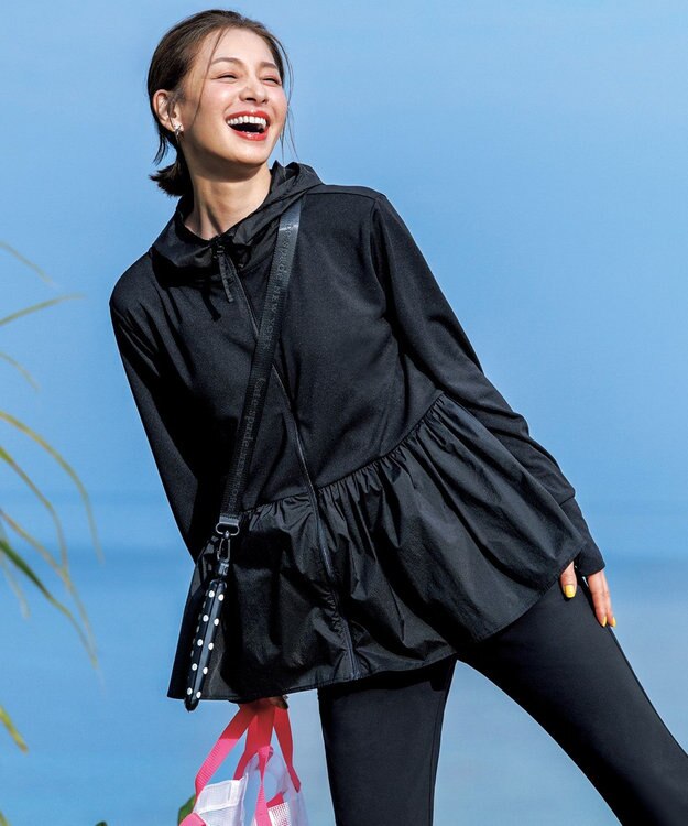 UNFILO ラッシュガード  セミフレアパンツ ブラック